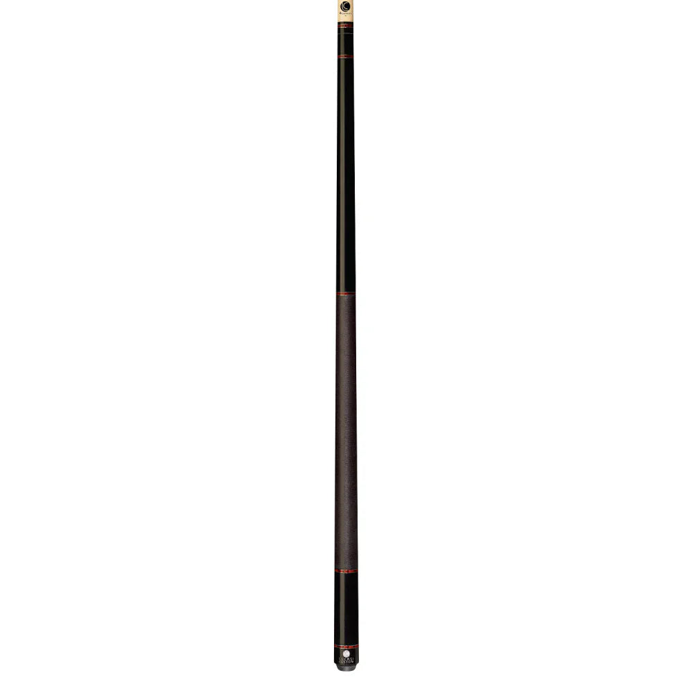 Lucasi Custom Midnight Black & Exotic Cocobolo Cue With Black Linen Wrap